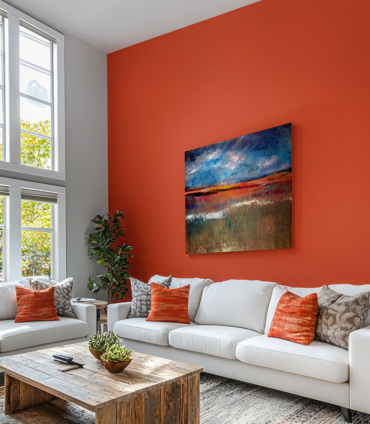 Ennis Lake by Victoria Evans shown in a room display example