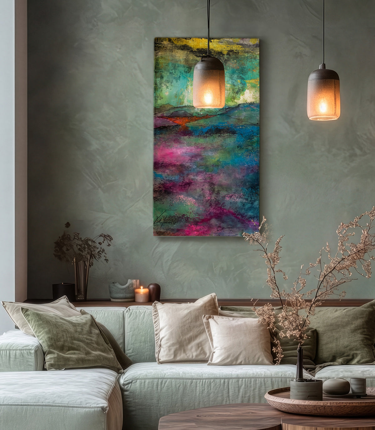 Napa Valley by Victoria Evans shown in a room display example