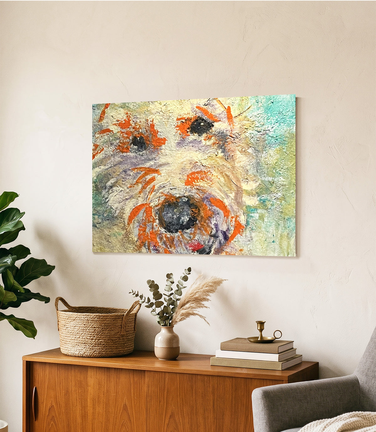 Moose by Victoria Evans shown in an interior display example