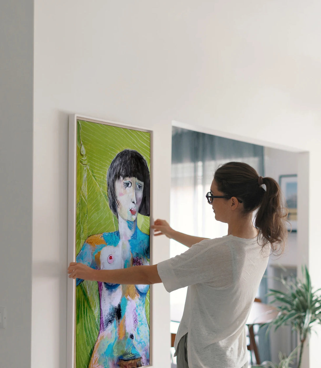 Nude – Metal Print in a styled interior; scale and framing are illustrative