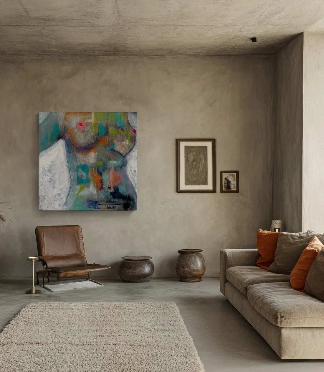 Torso – Metal Print in a styled interior; scale and framing are illustrative